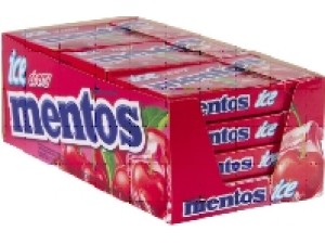 Bala Mentos Cereja Slim Box 12 Unidades