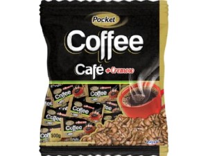 Bala Dura Pocket Cremosa Coffee Freegells 500g - Riclan