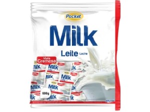 Bala Dura Pocket Cremosa Milk Freegells 500g - Riclan