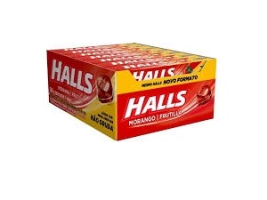 Drops Halls Morango Novo Formato c/21 - Adams